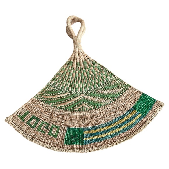 Accessories - Woven African Fan, Tribal, Boho Home Decor, Wall Hanging